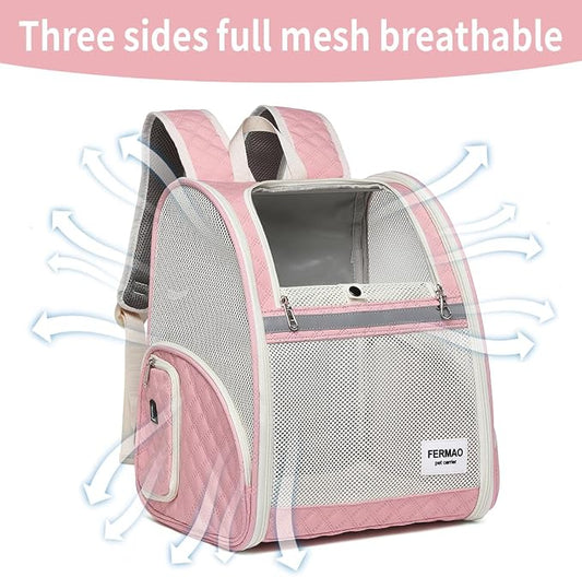 Cat Backpack Carrier for Small Dogs and Medium cat Puppy Kitten Bunny Pet - Image 2