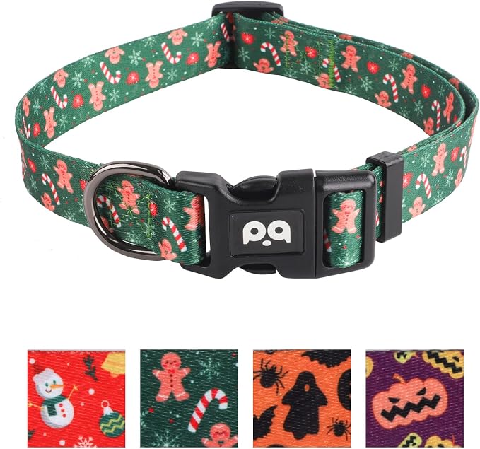 QQPETS Adjustable Soft Dog Collar: Print Flower Pink Multicolor Cute Patterns by QQPETS