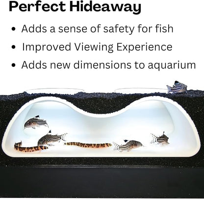 Aquarium Underground Tunnel Cave Natural Curve Two Hole | Viewing Fish & Shrimp - Image 4