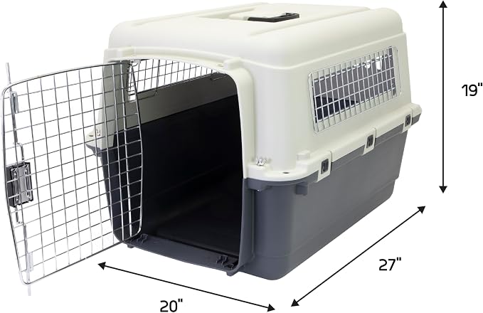 SportPet Designs Plastic Kennels Rolling Plastic Wire Door Travel Dog Crate - Image 9