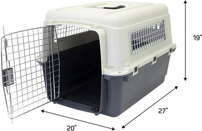 SportPet Designs Plastic Kennels Rolling Plastic Wire Door Travel Dog Crate - Image 9