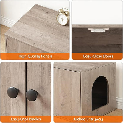 HOOBRO Cat Litter Box Enclosure, Hidden Litter Box Furniture - Image 8