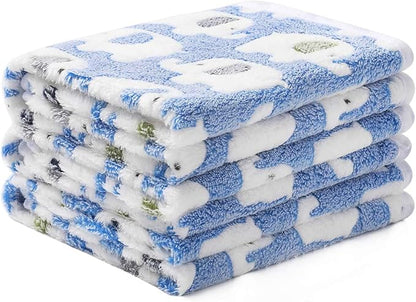 1 Pack 3 Blankets Super Soft Fluffy Premium Cute Elephant Pattern Pet Blanket by luciphia