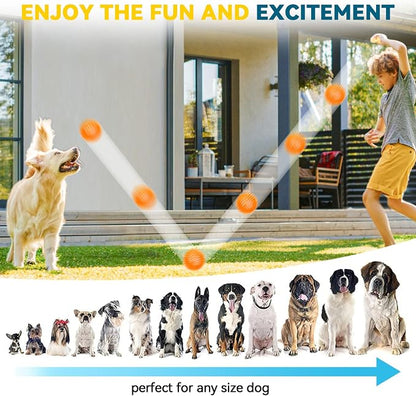 SHARLOVY 3.5” Large Dog Toys Ball, 6 Pack Squeaky oys, Durable - Image 6