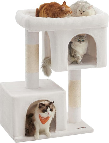 Feandrea Cat Tree, 40.6-Inch Cat Tower, Plush Condo by FeandreabySONGMICSHOME