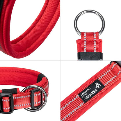 EXCELLENT ELITE SPANKER Reflective Dog Collar Classic Soft Padded Breathable - Image 5
