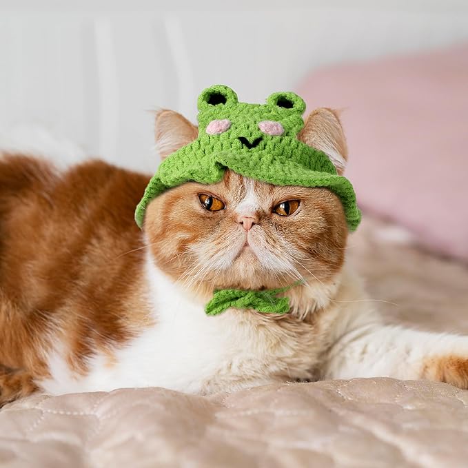 Charming Cat Hat Small Cartoon Themed Knit Cute Cats Bonnet Soft Festive Cats - Image 4