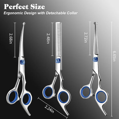 Professional 4 in 1 Dog & Cat Grooming Scissors Kit - Image 7