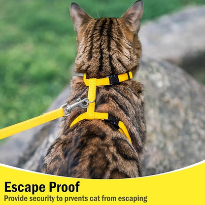 PUPTECK Adjustable Cat Harness and Leash Set Escape Proof Kitten Strap Collar - Image 6