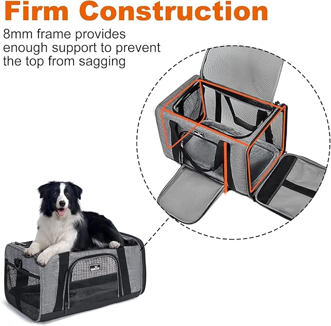 Pet Carrier for Medium Large Cats and Dogs, Dog Carrier Travel Bag - Image 4