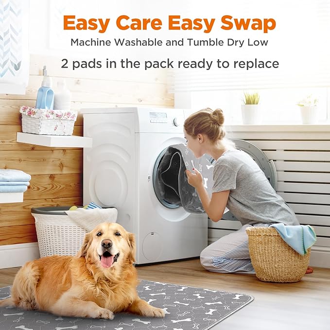 Washable Pee Pads for Dogs Large 54" x 54" 2-Pack Reusable Puppy Pads Pet - Image 5