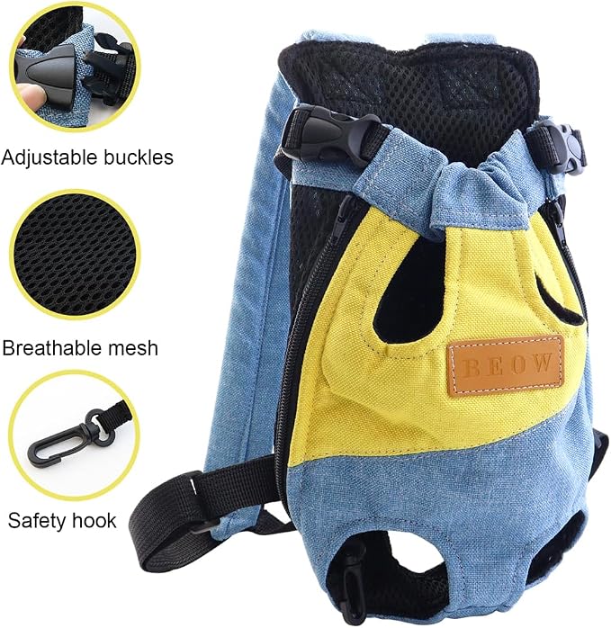 Pet Carrier Backpack, Adjustable Backpack Legs Out Easy-fit Chest Carrier - Image 3