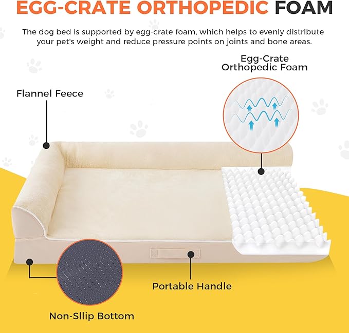 Dog Bed Large Sized Dogs, XXL Orthopedic Dog Bed - Image 2