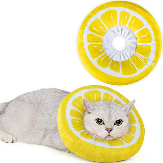 ANWA Adjustable Cat Cone Collar Soft, Cute Cat Donut Collar After Surgery by ANWA