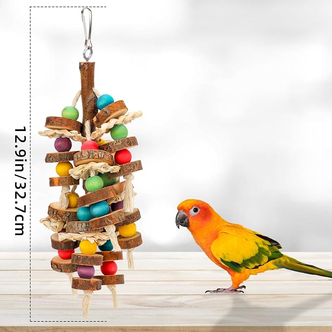 Rypet Wood Bird Chewing Toys for Cage Wall, Wooden Bird Cage Toy for Helping to - Image 6