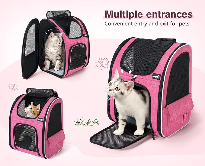 Pecute Cat Backpack Carrier Expandable, Pet Backpack - Image 6