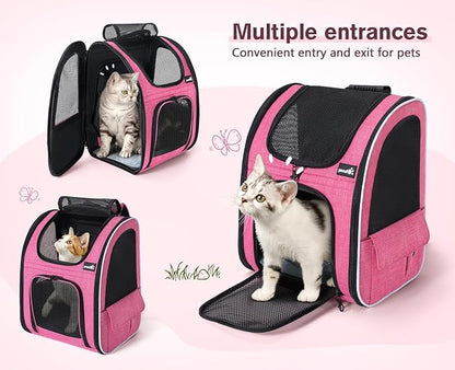 Pecute Cat Backpack Carrier Expandable, Pet Backpack - Image 6