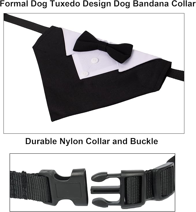 ADOGGYGO Formal Dog Tuxedo, Wedding Dog Collar - Image 4