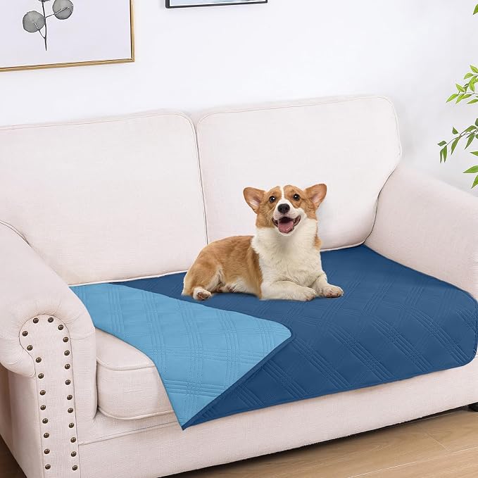 hyha Waterproof Dog Blanket, Reversible Pet Bed Blanket, Soft Sofa Couch Cover by hyha