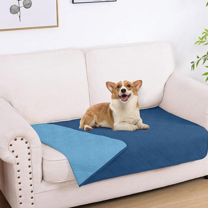 hyha Waterproof Dog Blanket, Reversible Pet Bed Blanket, Soft Sofa Couch Cover by hyha