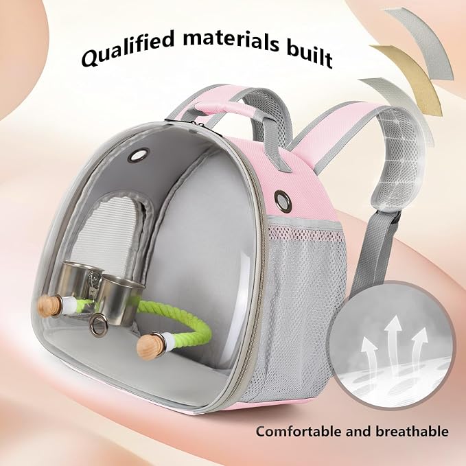 Small Bird Travel Backpack Carrier Cage - Image 5