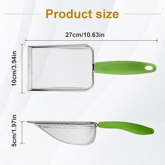 Stainless Steel Mesh Litter Shovel, Fine Mesh Metal Reptile Litter Cleaner - Image 2