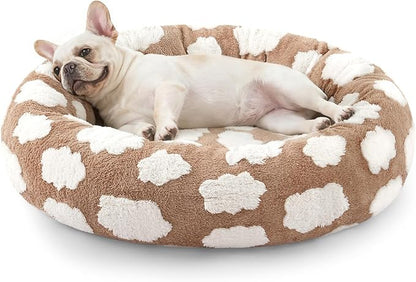 JOEJOY Donut Small Dog Bed, Round Cat Beds by JOEJOY