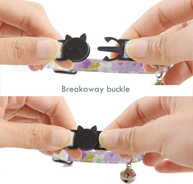 Breakaway Cat Collars with Bell, Durable & Safe Cute Kitten Collars Safety - Image 3