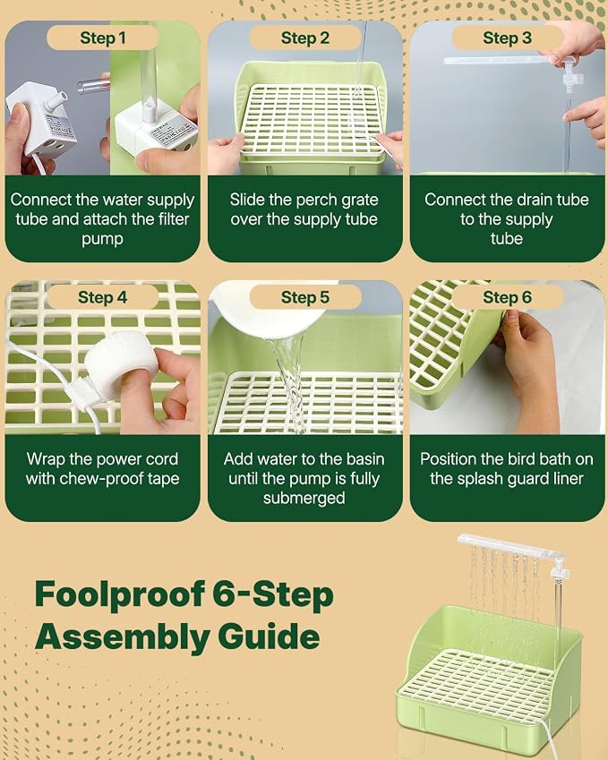 Pawfly Automatic Bird Bath for Cage, Bird Bath - Image 3