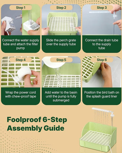 Pawfly Automatic Bird Bath for Cage, Bird Bath - Image 3