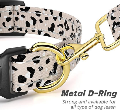 Reflective Dog Collar for Small Dogs, Cute Leopard Style Adjustable Heavy-Duty - Image 5