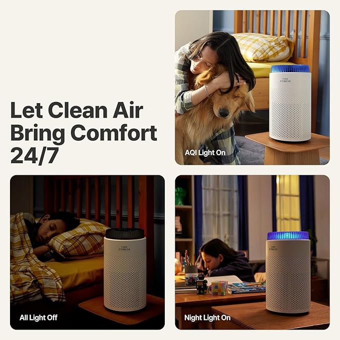 COWAY Air Purifiers for Bedroom Home up to 450 ft², Particulate Filter for Smoke - Image 5