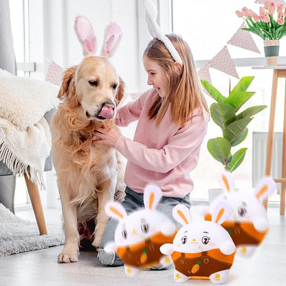 BABORUI Interactive Dog Toys Bunny, Jumping Squeaky Easter Dog Toys - Image 7