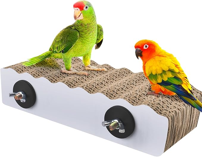 KATUMO Parrot Perch Parakeet Cage Stand Conure Platform Cockatiel Foraging by KATUMO