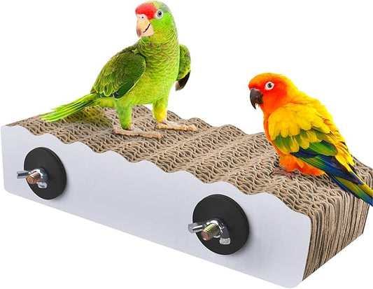 KATUMO Parrot Perch Parakeet Cage Stand Conure Platform Cockatiel Foraging by KATUMO