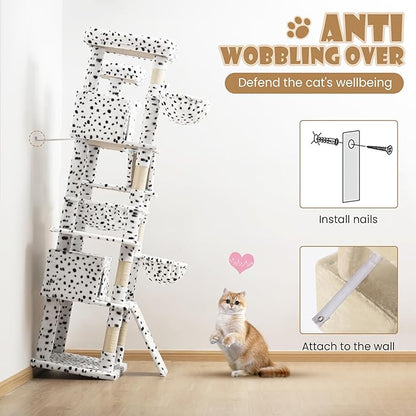 SHA CERLIN 81in Multi-Level Tall Cat Tree Tower - Image 8