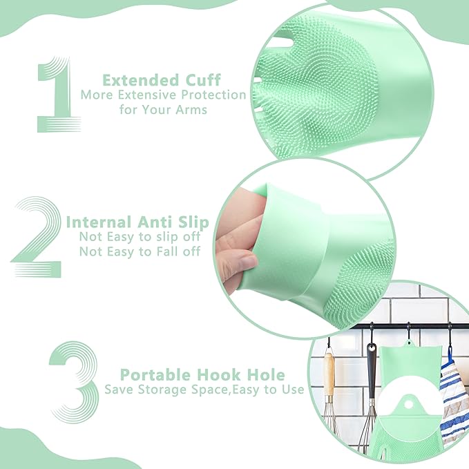 Pet Grooming Gloves—Heat Resistant Dog Washing Gloves - Image 6
