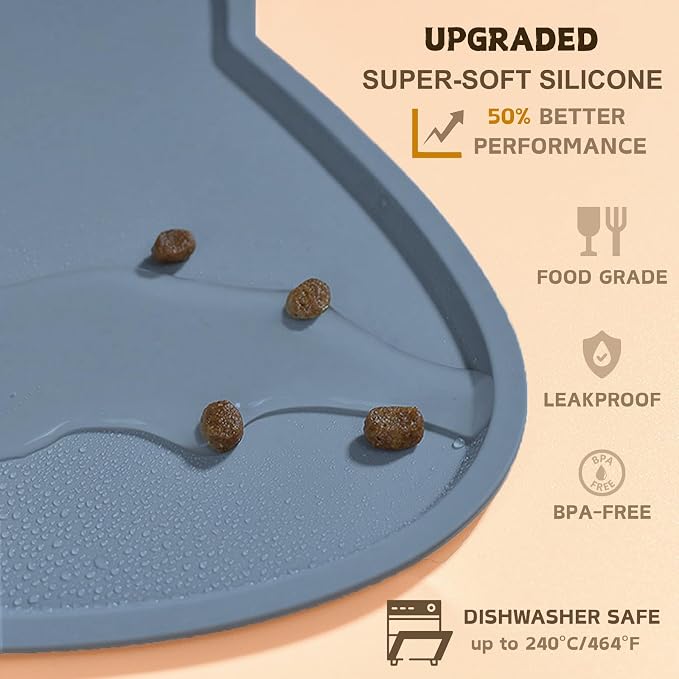Cat Food Mat, Silicone Pet Feeding Mat - Image 3