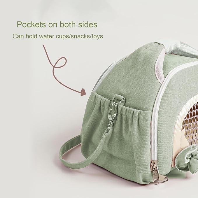ABLAZEZAI Guinea Pig Carrier, Small Animal Travel Bag, Breathable Outdoor - Image 4
