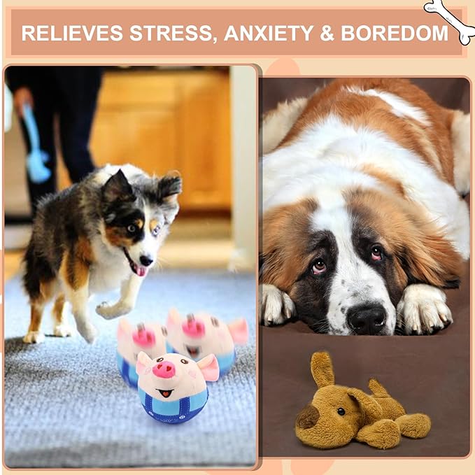 BABORUI Interactive Dog Toys Pig, Jumping Squeaky Dog Toys - Image 4