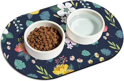20''x12'' Absorbent Cat Feeding Mat, Pet Water Mats Protect Floor, No Stains by METEOROCK