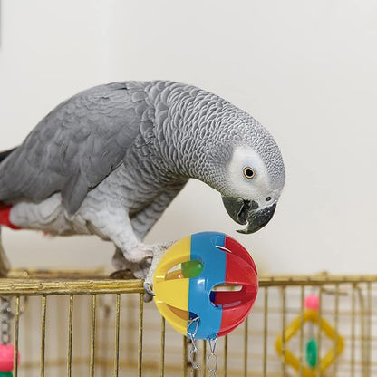 SIMENA Parrot Ball Toy with Bell, Cage Hanging Accessories - Image 3