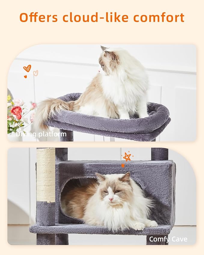 Taoqimiao Cat Tree, 49-Inch Cat Tower - Image 6