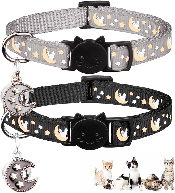 2Pcs Breakaway Cats Collars Cat Collars by Baeuppit