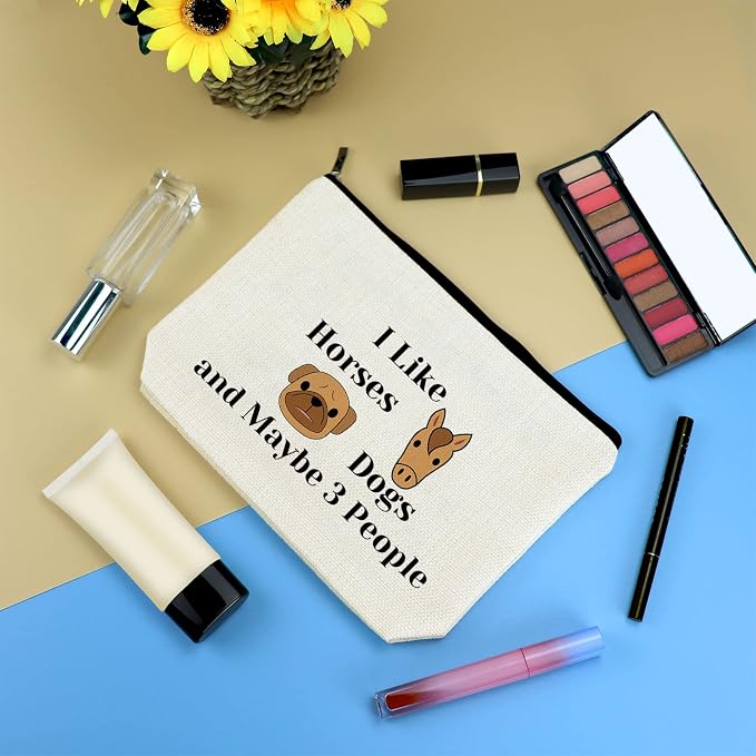 Dog Horse Lover Gifts Makeup Bag Dog and Horse Gifts - Image 3