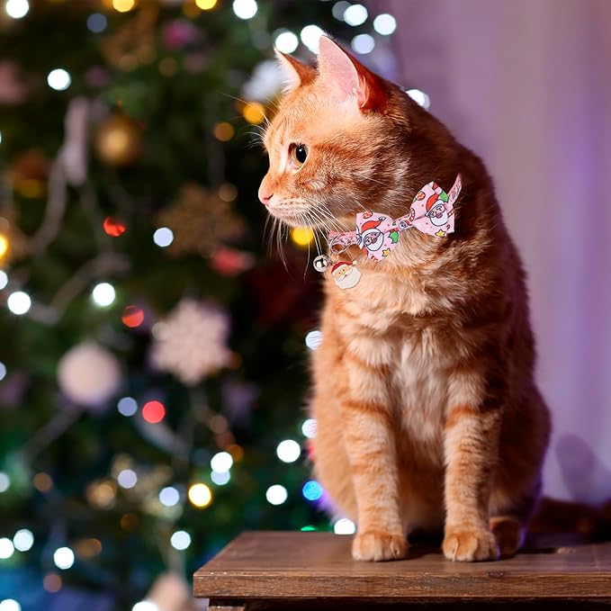 ADOGGYGO Pink Christmas Cat Collar - Image 3