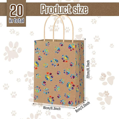 Blulu 20 Pcs Puppy Dog Paw Gift Bags - Image 3