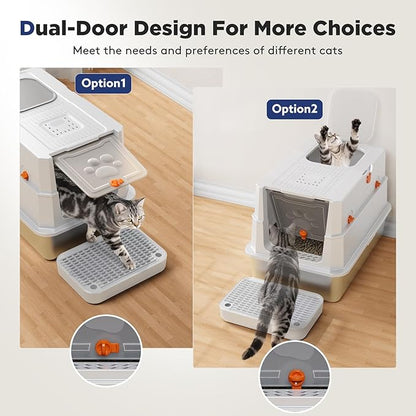FURTIME Stainless Steel Litter Box - Image 3