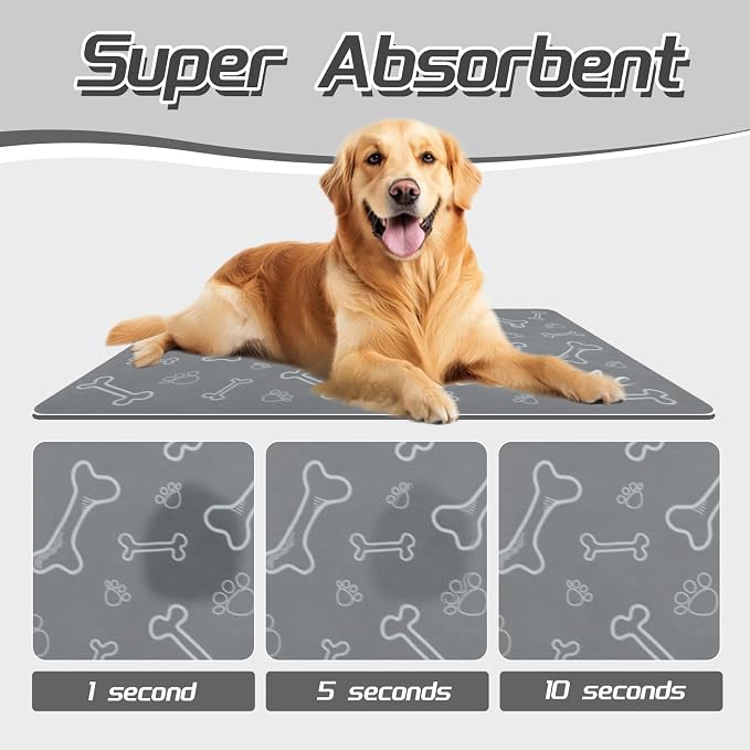 Le courant Dog Bowl Mats for Feeding, Cat Feeding Mat, Non-Slip Super Absorbent - Image 2