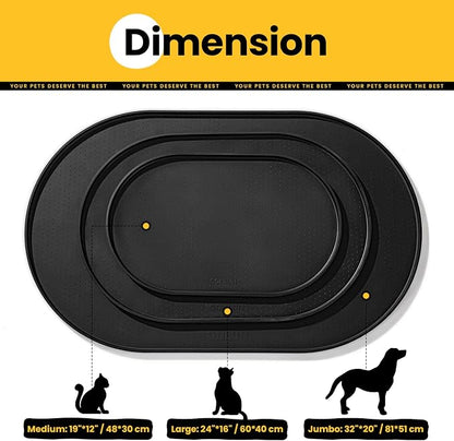 Dog Food Mat, Raised Edges Pet Food Mats - Image 4